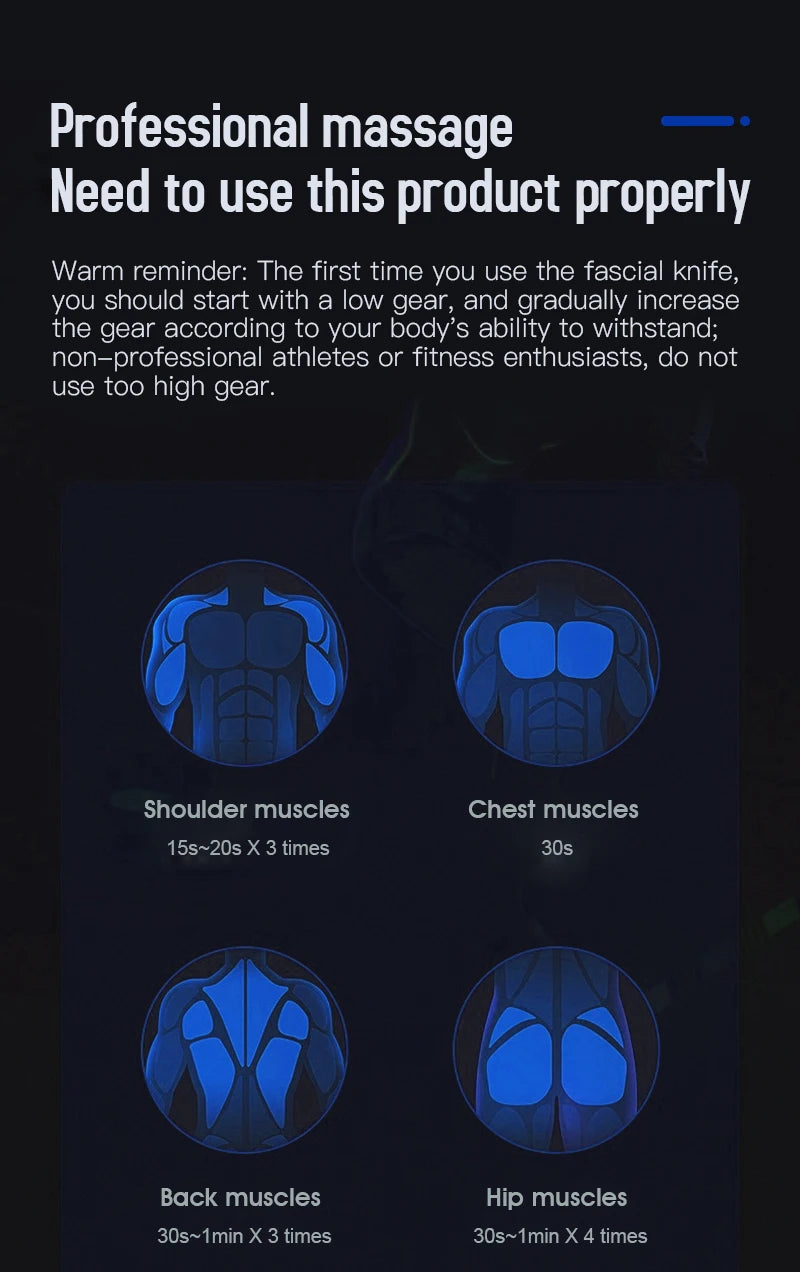 CalmSight™ Electric Fascia Massager – Hyperblade Deep Tissue NMES Therapy for Pain Relief & Recovery