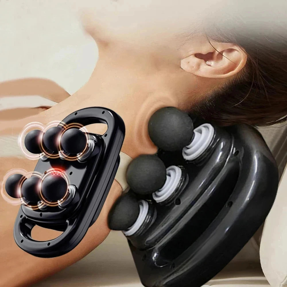CalmSight™ 6-Head Deep Tissue Massage Gun – Percussion Therapy for Full Body Muscle Relief