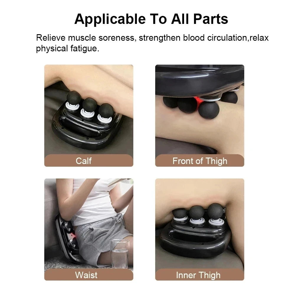 CalmSight™ 6-Head Deep Tissue Massage Gun – Percussion Therapy for Full Body Muscle Relief