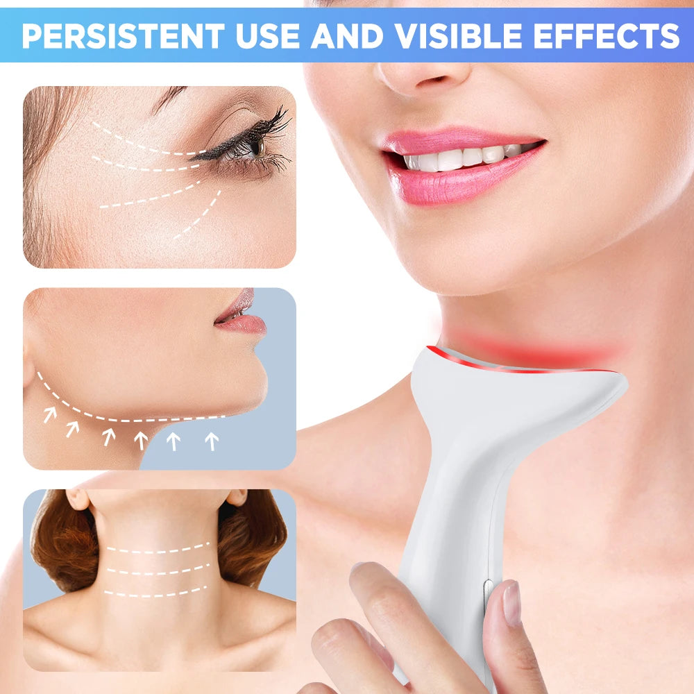 CalmSight™ Neck & Face Lifting Massager – 7-Mode LED Light Therapy & Skin Rejuvenation
