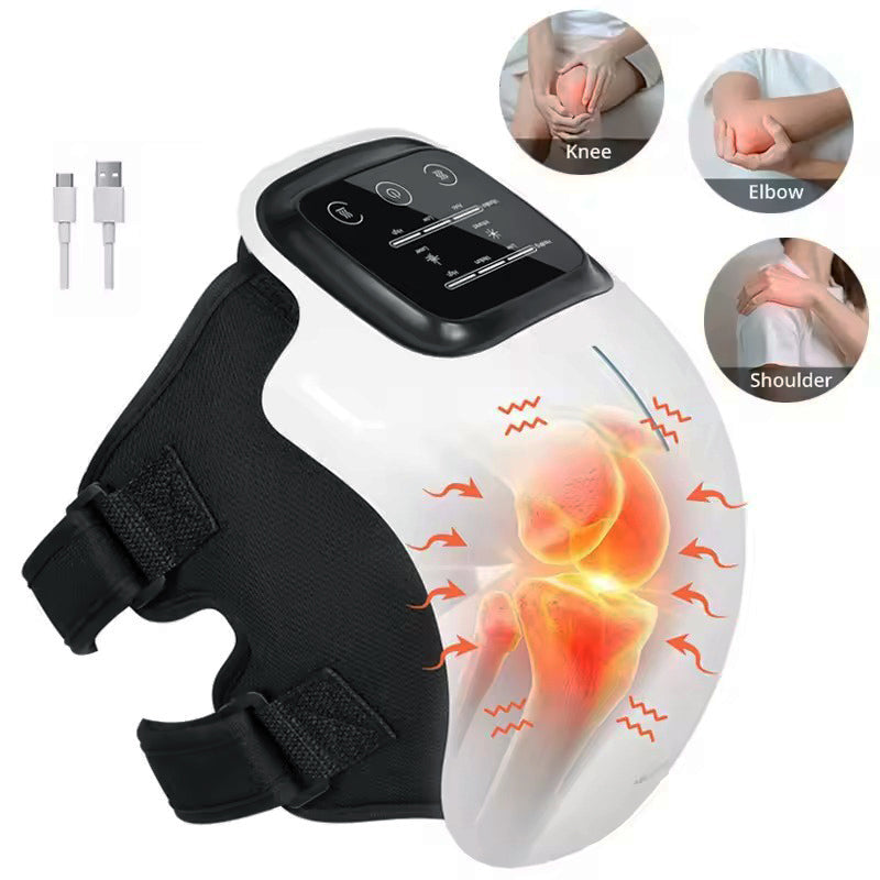 Medcursor Electric Heating Massage Knee Pad Wireless Heated Knee Massager Temperature Hot Compress Vibration Massage