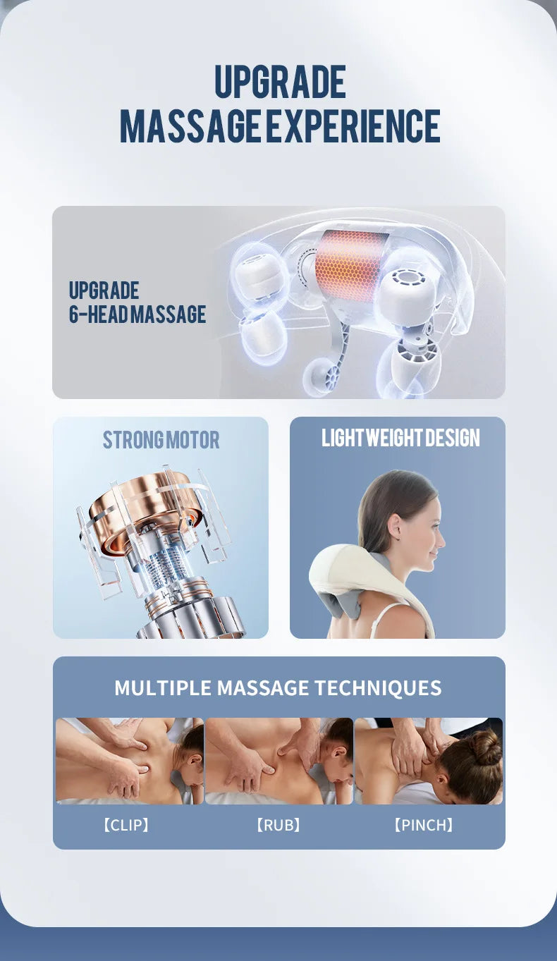 CalmSight™ Neck & Shoulder Massager – Portable Heated Neck Massager with Deep Tissue Relief