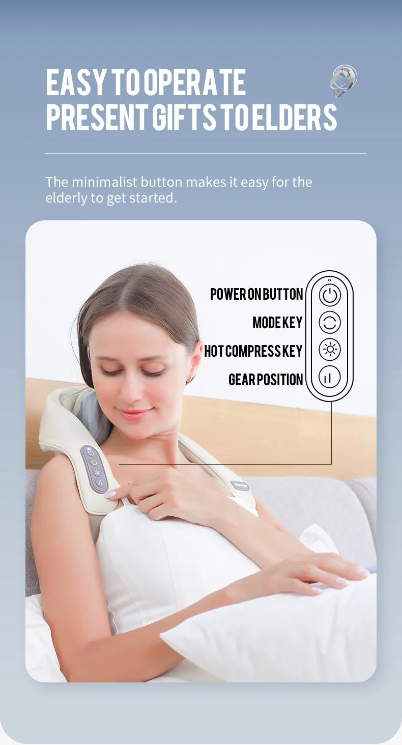 CalmSight™ Neck & Shoulder Massager – Portable Heated Neck Massager with Deep Tissue Relief