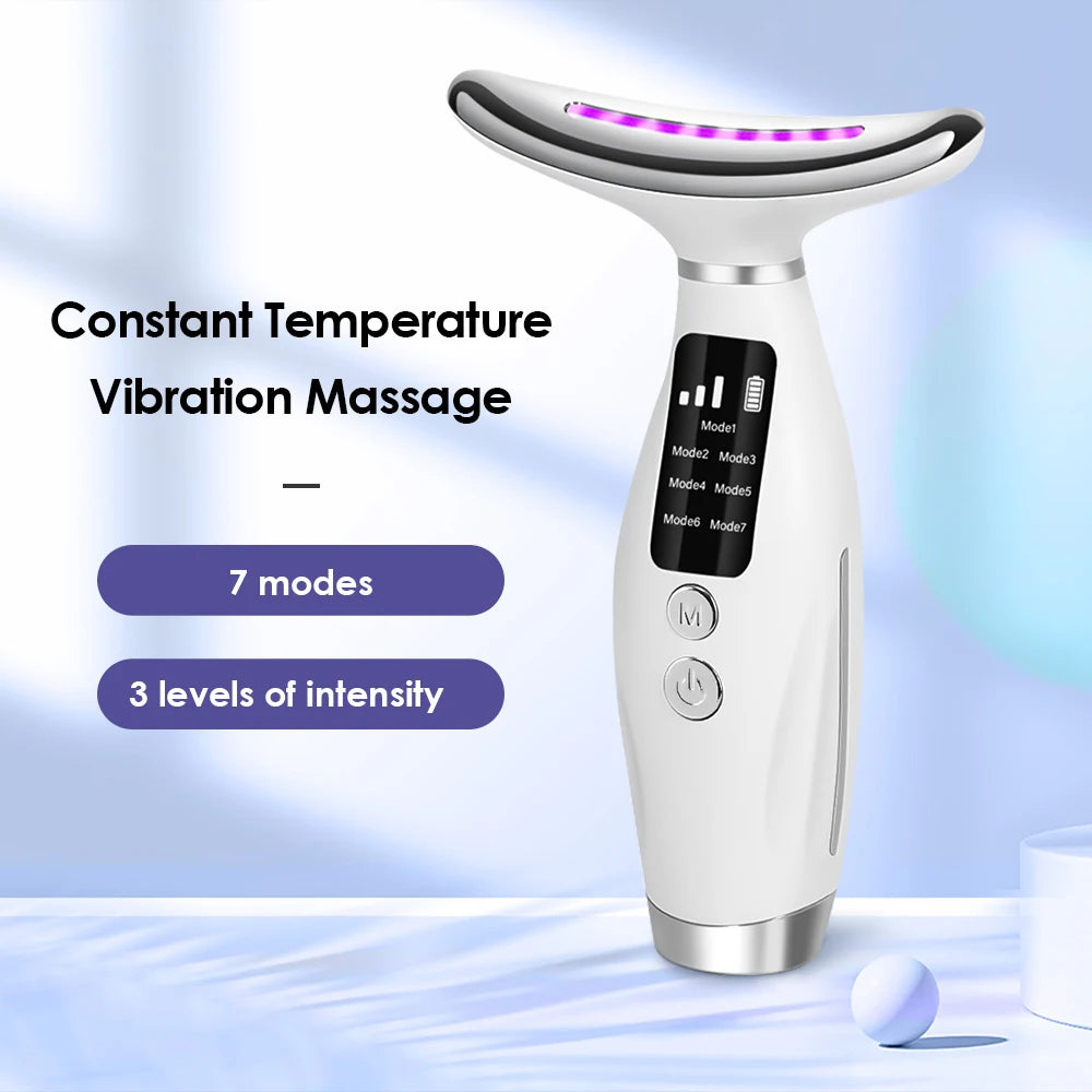 CalmSight™ Neck & Face Lifting Massager – 7-Mode LED Light Therapy & Skin Rejuvenation