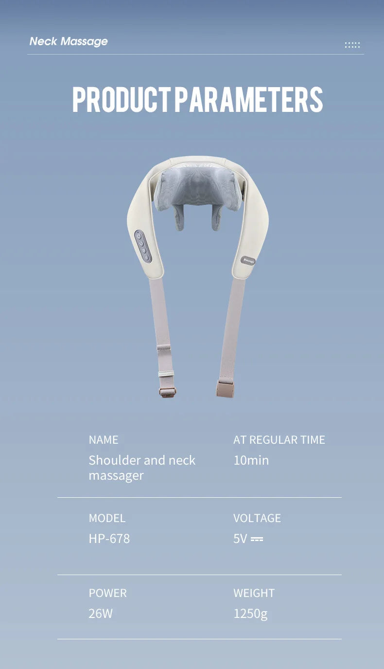 CalmSight™ Neck & Shoulder Massager – Portable Heated Neck Massager with Deep Tissue Relief
