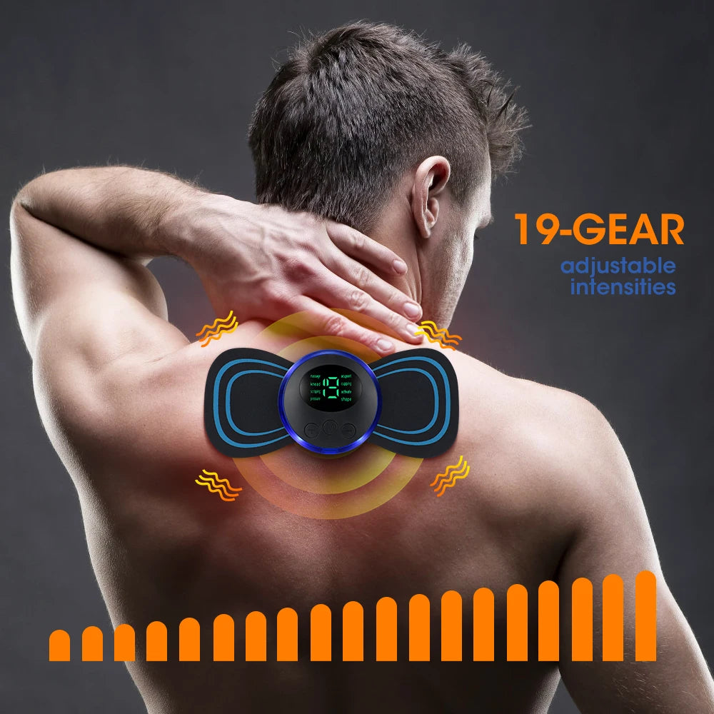 CalmSight™ Mini EMS Body Massager – 8-Mode Portable Electric Muscle Stimulator for Pain Relief & Recovery