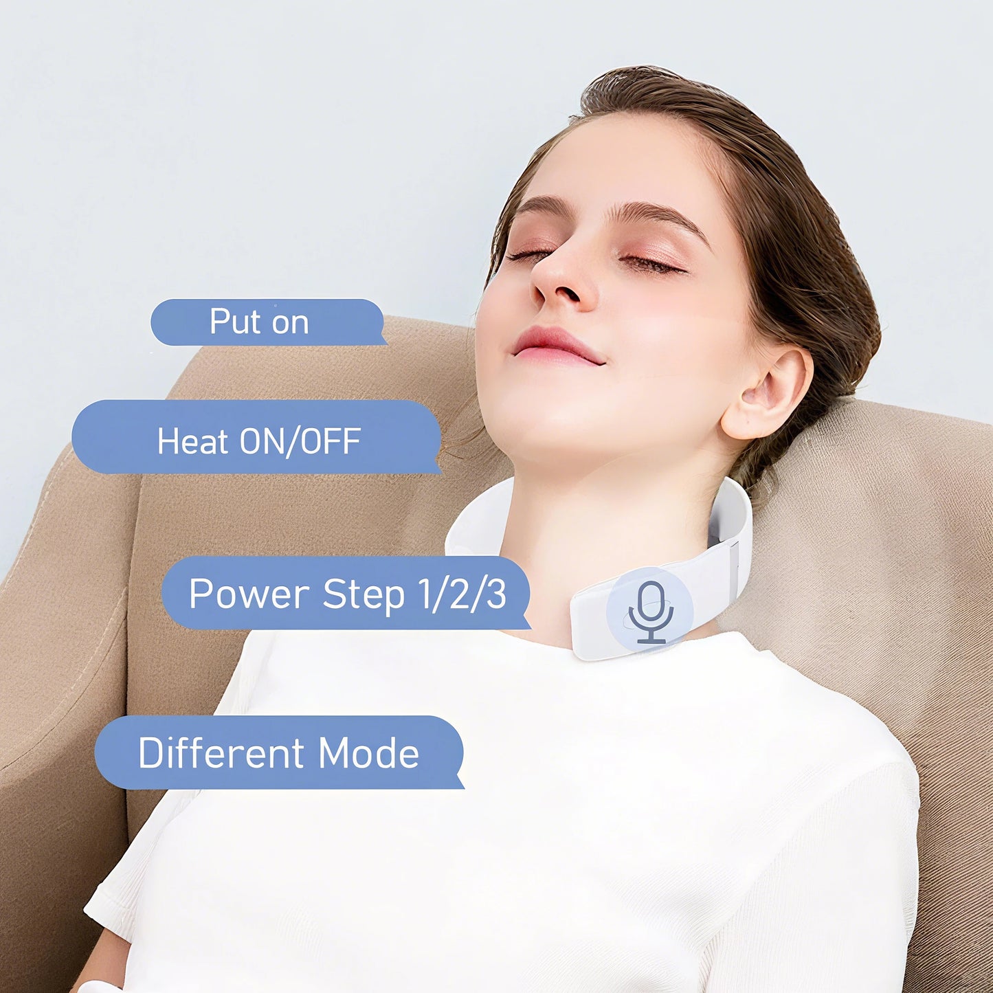 CalmSight™ Portable Neck Massager – Electric Cervical Relaxation Device with 15-Minute Auto Massage