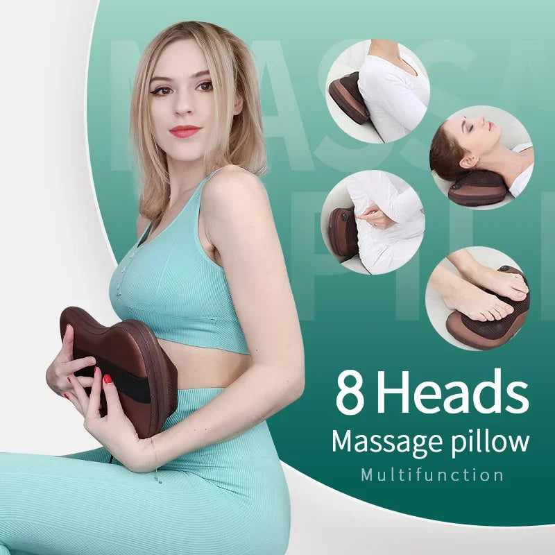CalmSight™ Shiatsu Neck & Back Massager Pillow with Heat – Deep Tissue Pain Relief for Home & Car