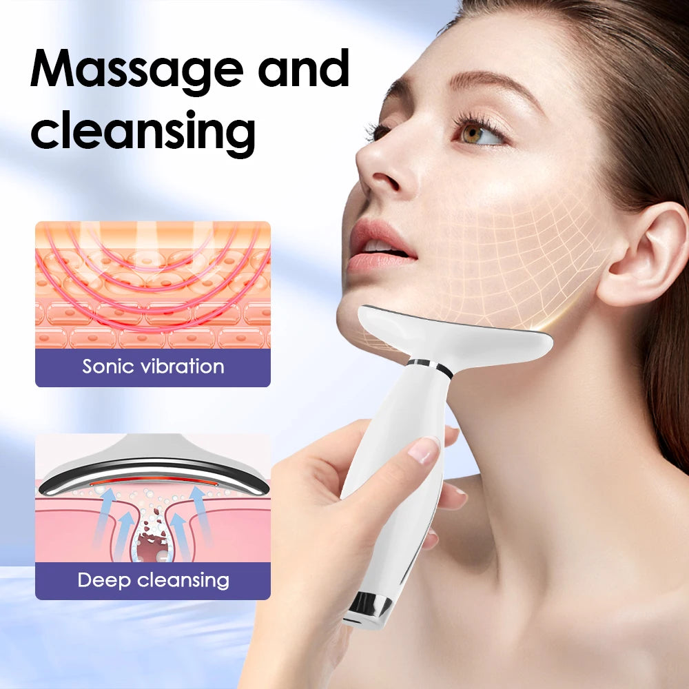 CalmSight™ Neck & Face Lifting Massager – 7-Mode LED Light Therapy & Skin Rejuvenation