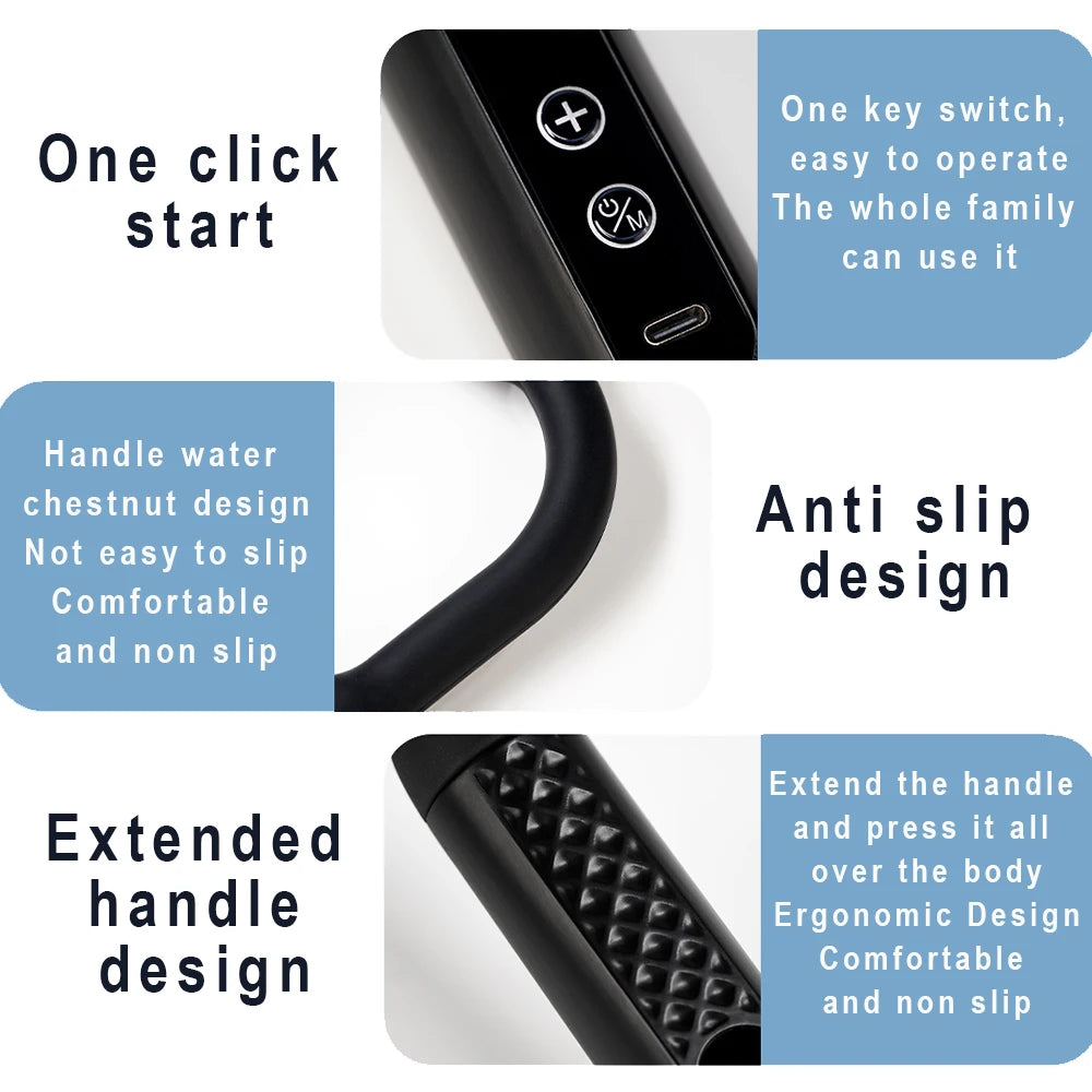 CalmSight™ Portable 9-Mode Massage Gun – Deep Tissue Relief for Neck, Shoulder, Back & Full Body