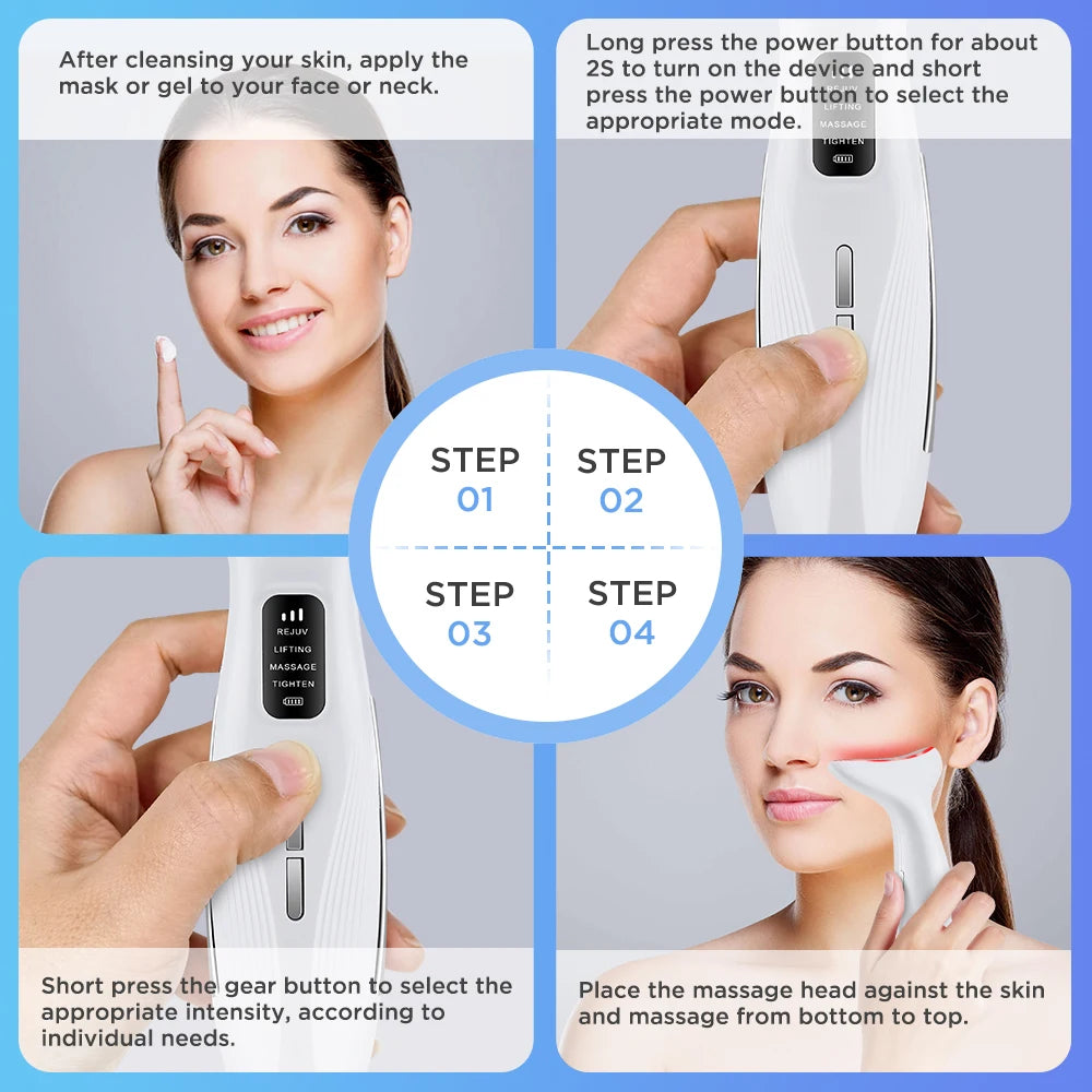 CalmSight™ Neck & Face Lifting Massager – 7-Mode LED Light Therapy & Skin Rejuvenation