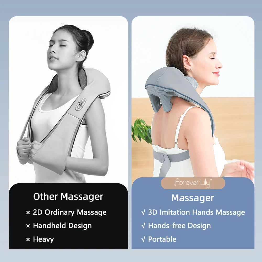 CalmSight™ Neck & Shoulder Massager – Portable Heated Neck Massager with Deep Tissue Relief