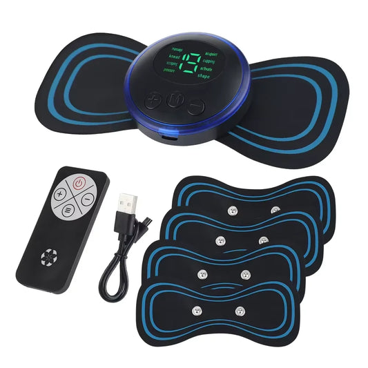 CalmSight™ Mini EMS Body Massager – 8-Mode Portable Electric Muscle Stimulator for Pain Relief & Recovery