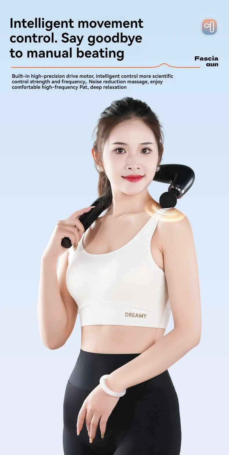 CalmSight™ Portable 9-Mode Massage Gun – Deep Tissue Relief for Neck, Shoulder, Back & Full Body