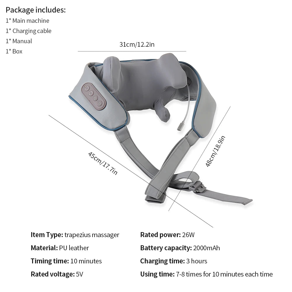 CalmSight™ Neck & Shoulder Massager – Portable Heated Neck Massager with Deep Tissue Relief