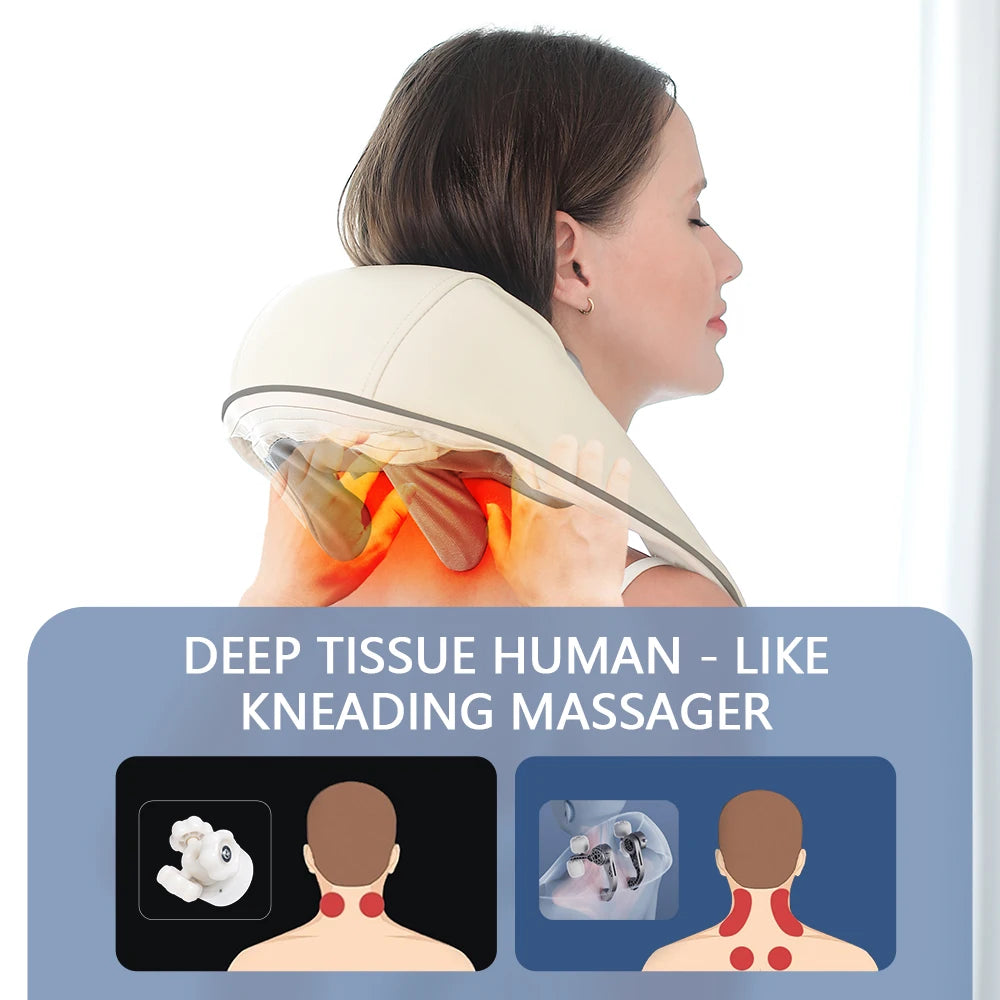 CalmSight™ Neck & Shoulder Massager – Portable Heated Neck Massager with Deep Tissue Relief