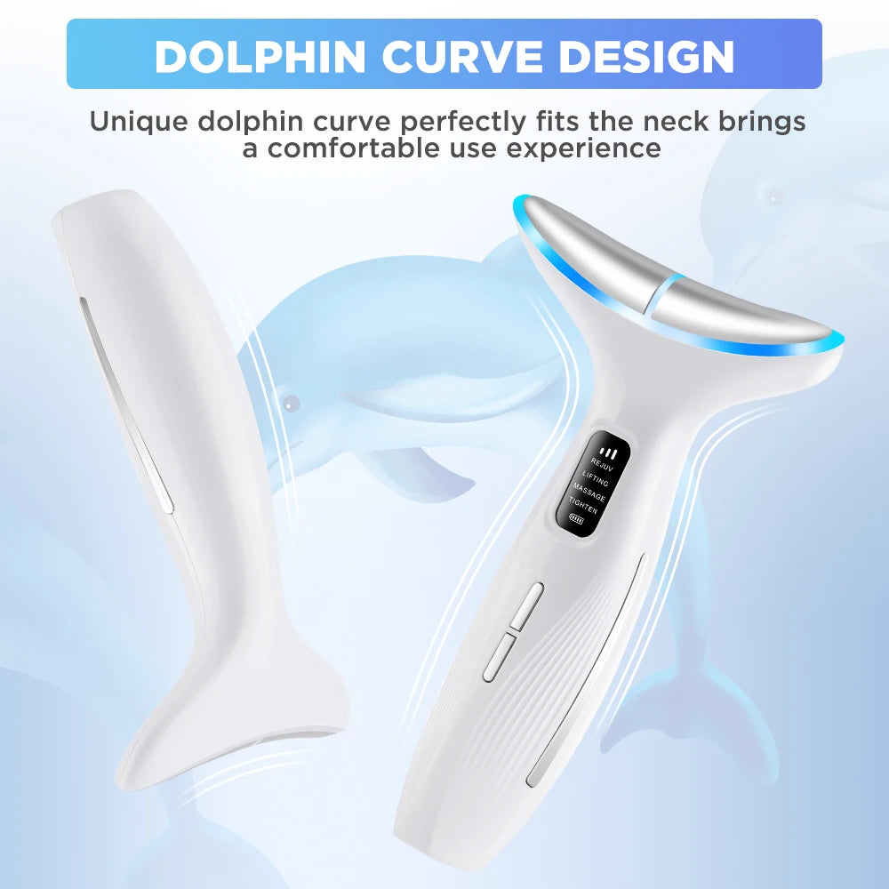 CalmSight™ Neck & Face Lifting Massager – 7-Mode LED Light Therapy & Skin Rejuvenation