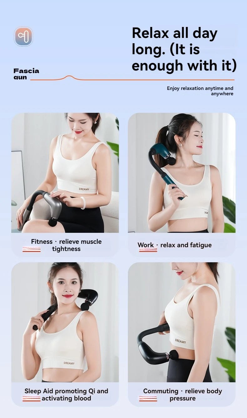 CalmSight™ Portable 9-Mode Massage Gun – Deep Tissue Relief for Neck, Shoulder, Back & Full Body