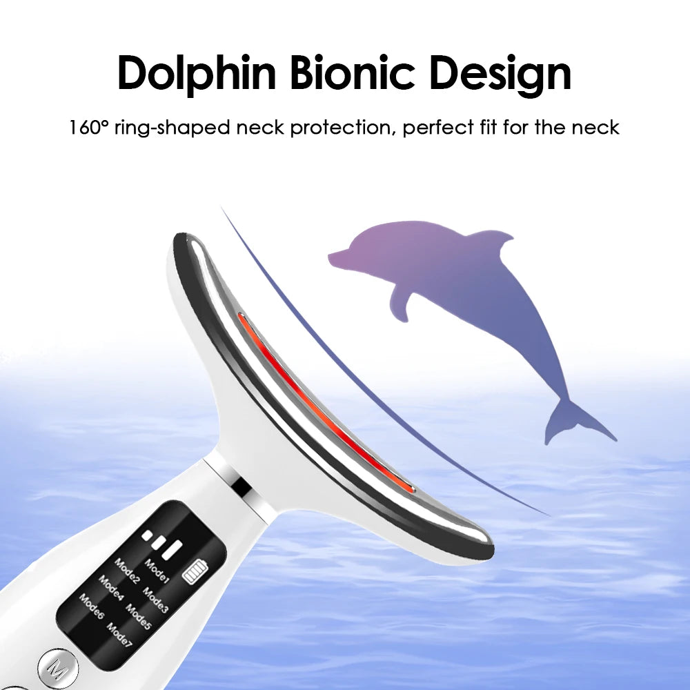 CalmSight™ Neck & Face Lifting Massager – 7-Mode LED Light Therapy & Skin Rejuvenation