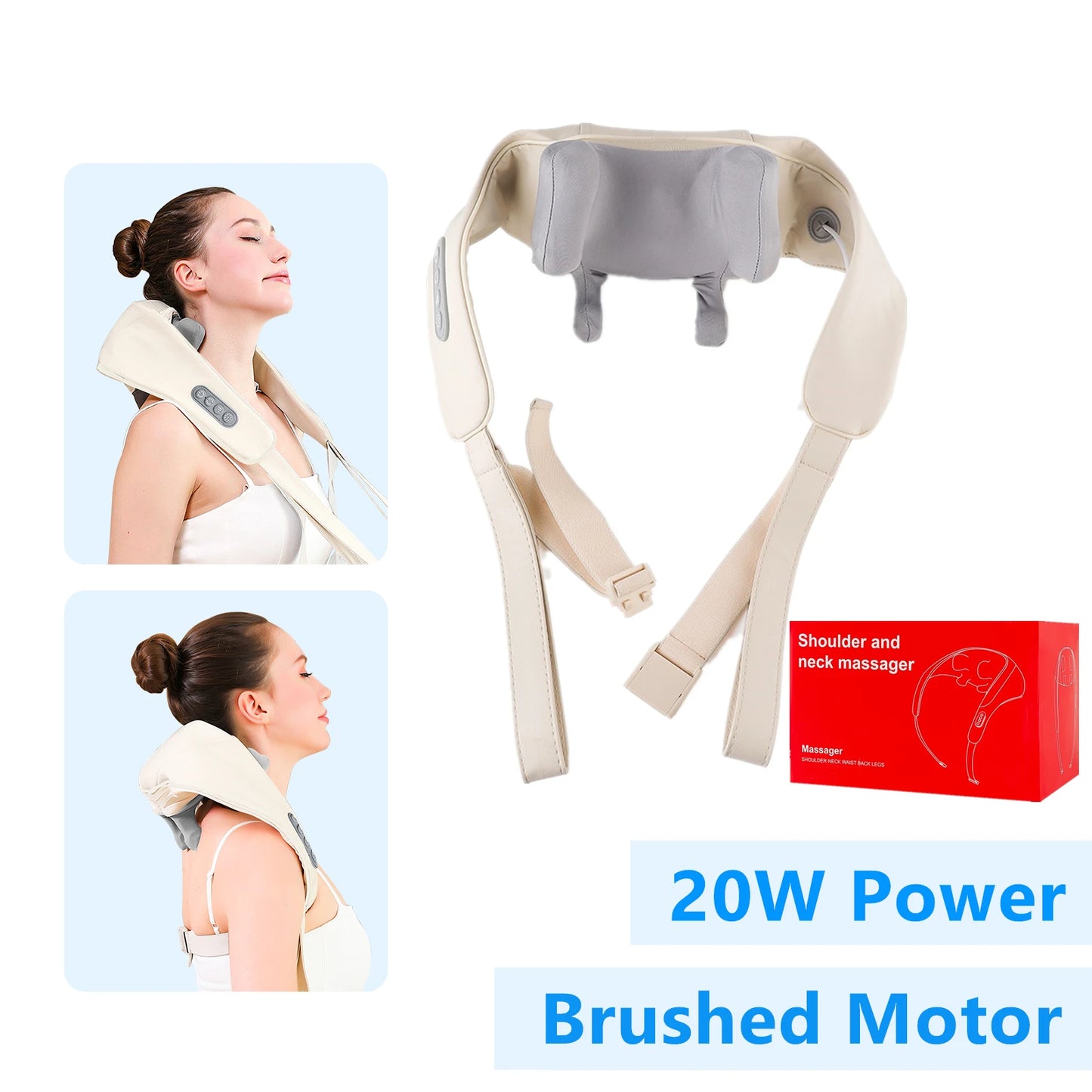 CalmSight™ Neck & Shoulder Massager – Portable Heated Neck Massager with Deep Tissue Relief