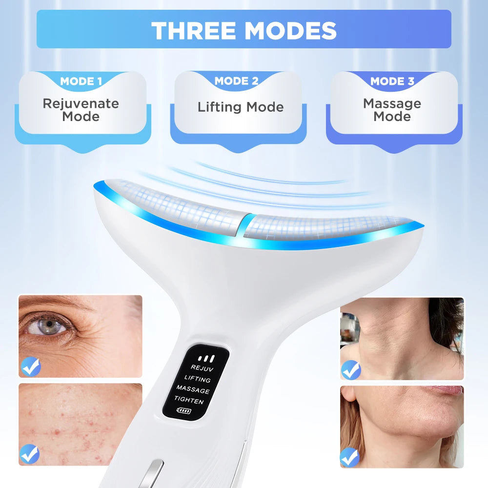 CalmSight™ Neck & Face Lifting Massager – 7-Mode LED Light Therapy & Skin Rejuvenation