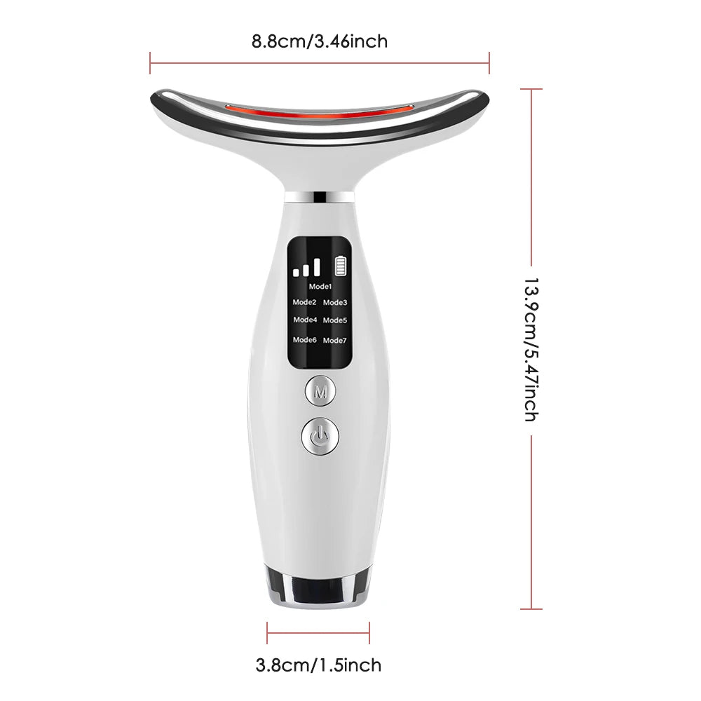 CalmSight™ Neck & Face Lifting Massager – 7-Mode LED Light Therapy & Skin Rejuvenation