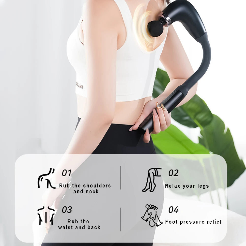 CalmSight™ Portable 9-Mode Massage Gun – Deep Tissue Relief for Neck, Shoulder, Back & Full Body