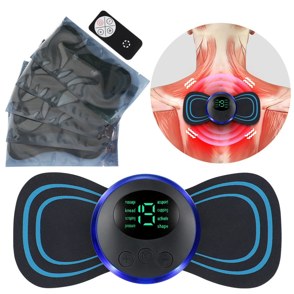 CalmSight™ Mini EMS Body Massager – 8-Mode Portable Electric Muscle Stimulator for Pain Relief & Recovery