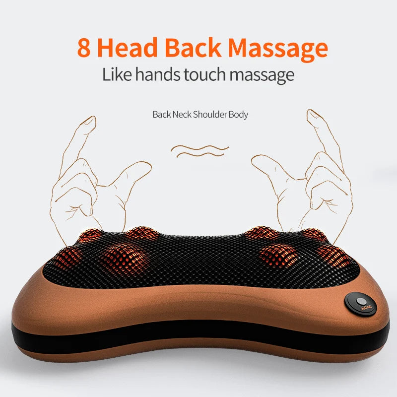 CalmSight™ Shiatsu Neck & Back Massager Pillow with Heat – Deep Tissue Pain Relief for Home & Car