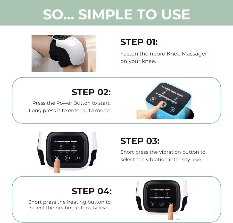 CalmSight™ Heated Knee Massager with Vibration – Cordless Pain Relief & Recovery Device