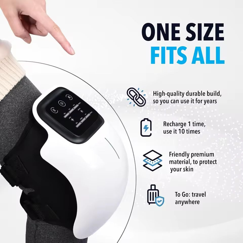 CalmSight™ Heated Knee Massager with Vibration – Cordless Pain Relief & Recovery Device