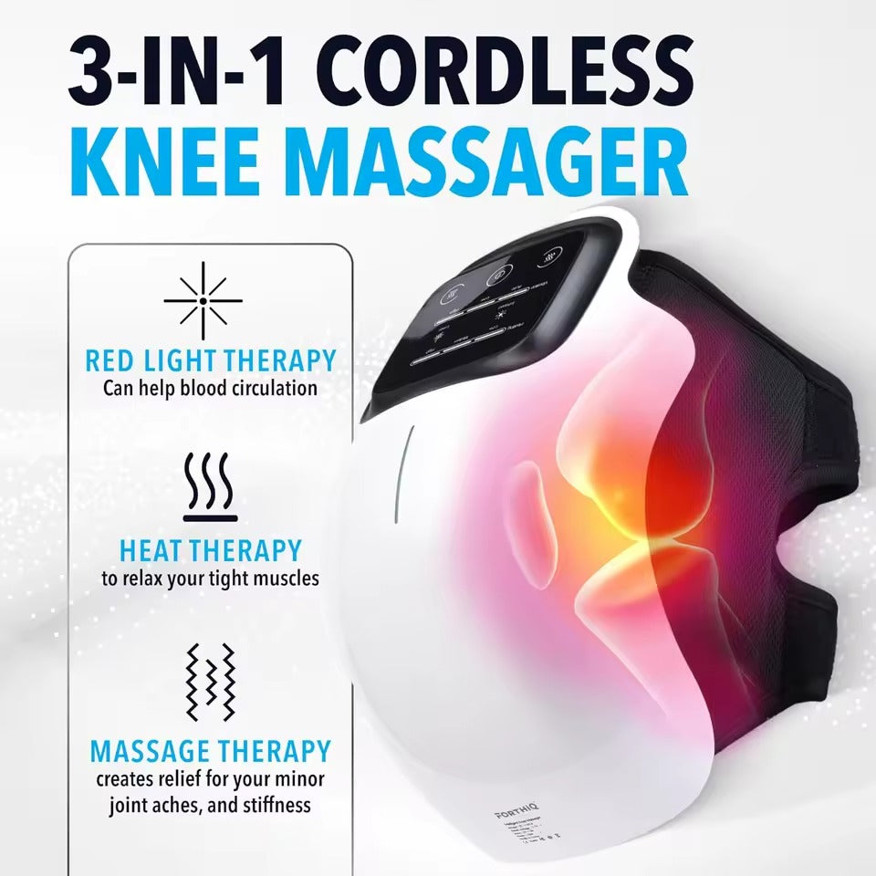 CalmSight™ Heated Knee Massager with Vibration – Cordless Pain Relief & Recovery Device